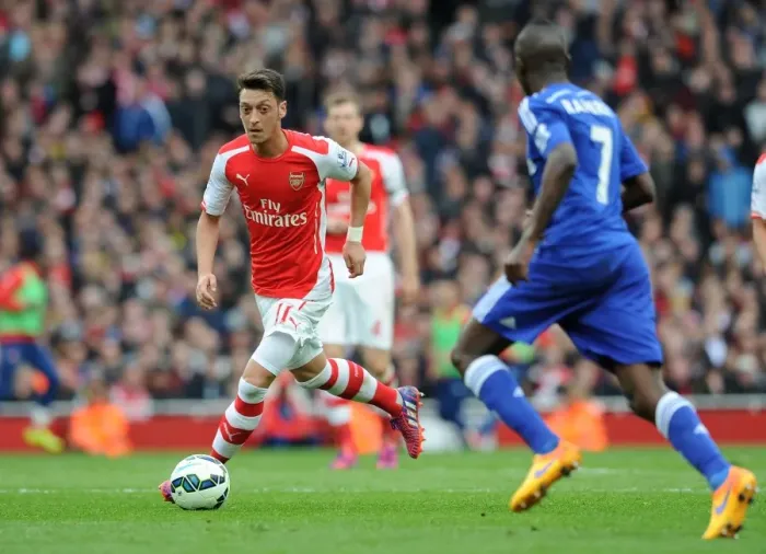 Framed Print : Mesut Ozil in Action: Arsenal vs. Chelsea, Premier League 2014 / 15