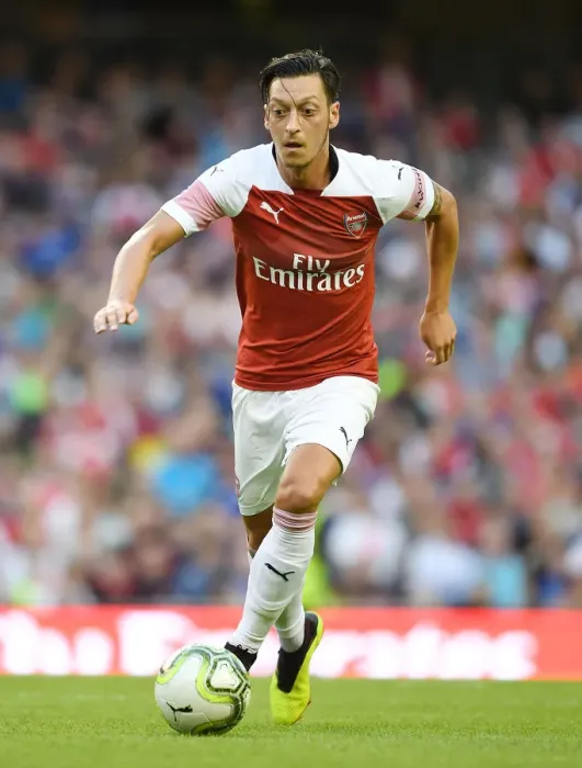 Framed Print : Mesut Ozil in Action: Arsenal vs. Chelsea, Dublin 2018