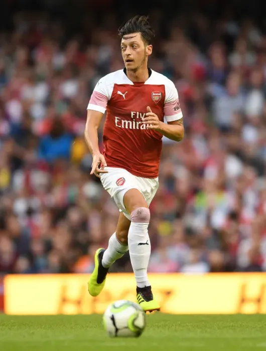 Framed Print : Mesut Ozil in Action: Arsenal vs. Chelsea, Dublin 2018