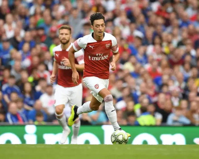 Framed Print : Mesut Ozil in Action: Arsenal vs. Chelsea, Dublin 2018 Framed Print : Mesut Ozil in Action: Arsenal vs. Chelsea, Dublin 2018