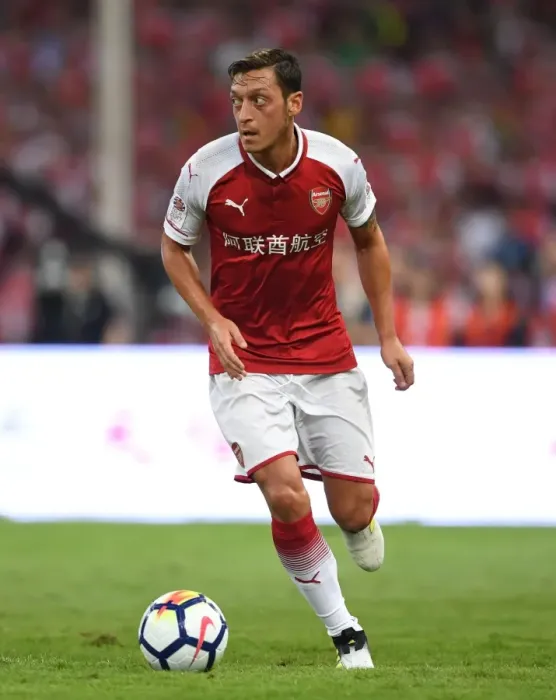 Framed Print : Mesut Ozil in Action: Arsenal vs. Chelsea Pre-Season Clash, Beijing 2017