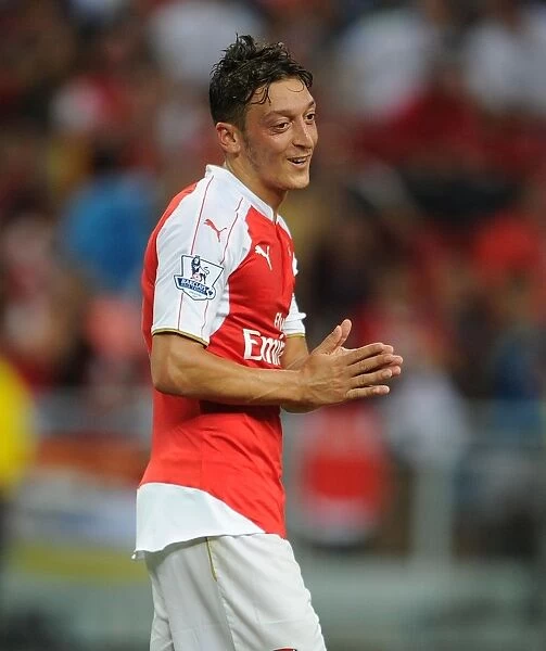 Mesut Ozil in Action: Arsenal vs. Everton, 2015-16 Barclays Asia Trophy, Kallang, Singapore