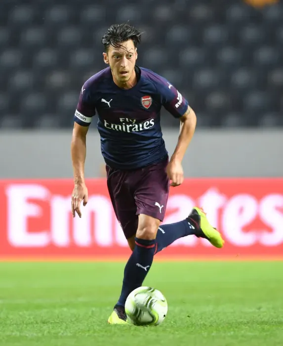 Framed Print : Mesut Ozil in Action: Arsenal vs. SS Lazio Pre-Season Friendly, Stockholm 2018