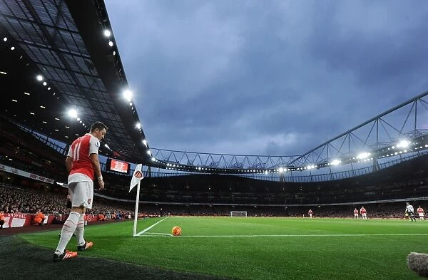 Mesut Ozil in Action: Arsenal vs. Tottenham Premier League Clash 2015-16