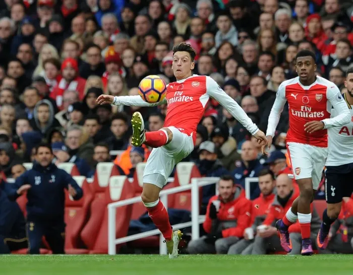 Framed Print : Mesut Ozil in Action: Arsenal vs. Tottenham (Premier League 2016-17) - Emirates Stadium Showdown