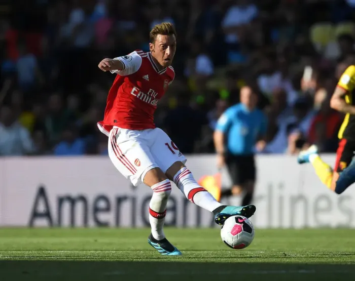 Framed Print : Mesut Ozil in Action: Arsenal vs. Watford, Premier League 2019-20