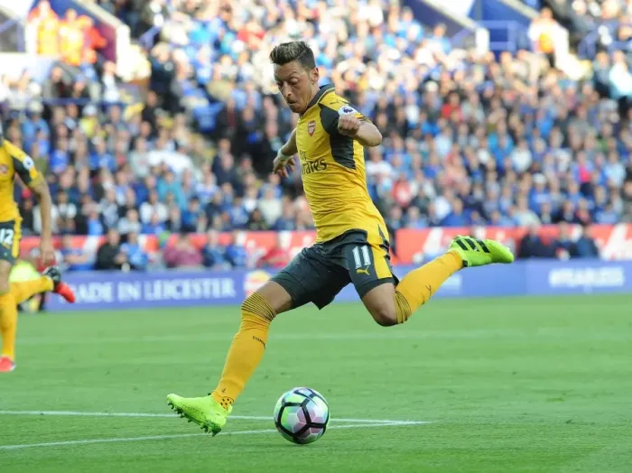 Framed Print : Mesut Ozil in Action: Premier League 2016-17 - Arsenal vs. Leicester City