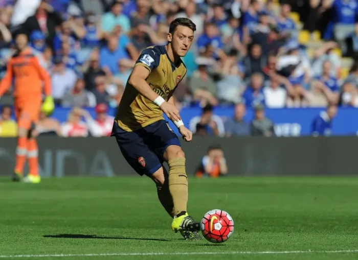 Framed Print : Mesut Ozil in Action: Premier League Showdown - Leicester City vs. Arsenal, 2015 / 16