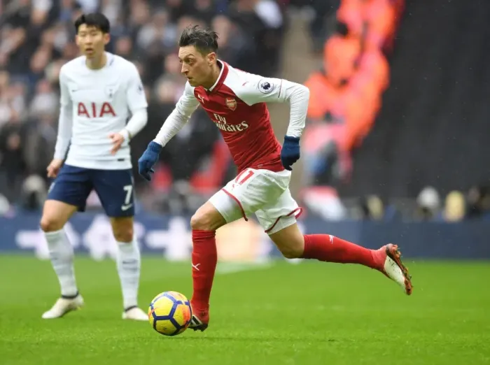 Framed Print : Mesut Ozil in Action: Tottenham Hotspur vs Arsenal, Premier League 2017-18