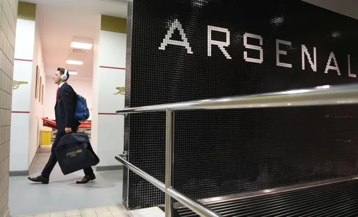 Framed Print : Mesut Ozil Arrives at Arsenal Changing Room Before Arsenal v Watford Match, 2018 Framed Print : Mesut Ozil Arrives at Arsenal Changing Room Before Arsenal v Watford Match, 2018