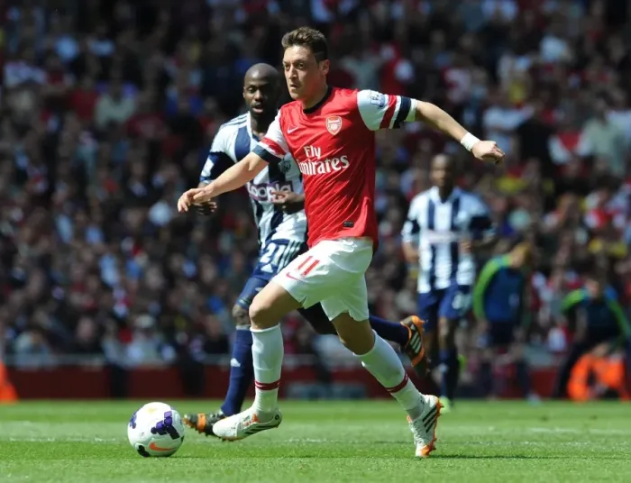 Framed Print : Mesut Ozil (Arsenal). Arsenal 1: 0 West Bromwich Albion. Barclays Premier League. Emirates Stadium