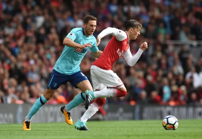 Framed Print : Mesut Ozil (Arsenal) Dan Gosling (Bournemouth) Framed Print : Mesut Ozil (Arsenal) Dan Gosling (Bournemouth)
