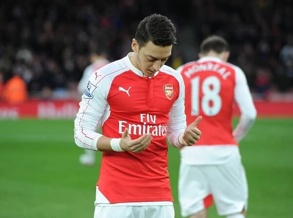 Mesut Ozil - Arsenal Football Club: Focus and Determination Before the Arsenal vs. Sunderland Match, 2015