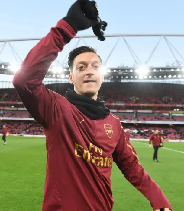 Framed Print : Mesut Ozil: Arsenal Football Club vs. Wolverhampton Wanderers, Premier League 2018-19