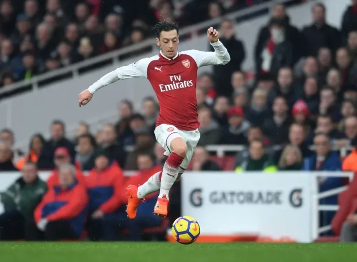 Framed Print : Mesut Ozil: Battle of the Capital - Arsenal vs. Tottenham, Premier League 2017-18