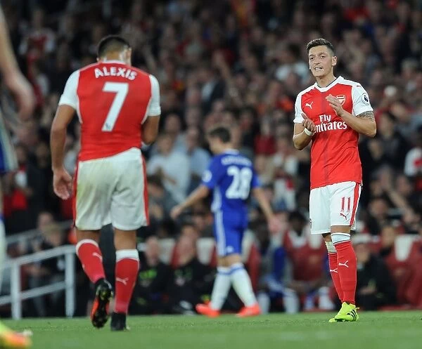 Mesut Ozil Bids Farewell: Ozil and Sanchez's Last Sharing of the Pitch at Arsenal vs. Chelsea, 2016-17 Premier League