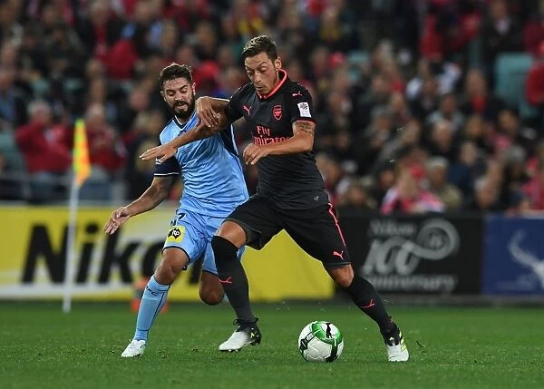Mesut Ozil Clashes with Alex Brosque: Sydney FC vs. Arsenal Pre-Season Friendly, 2017