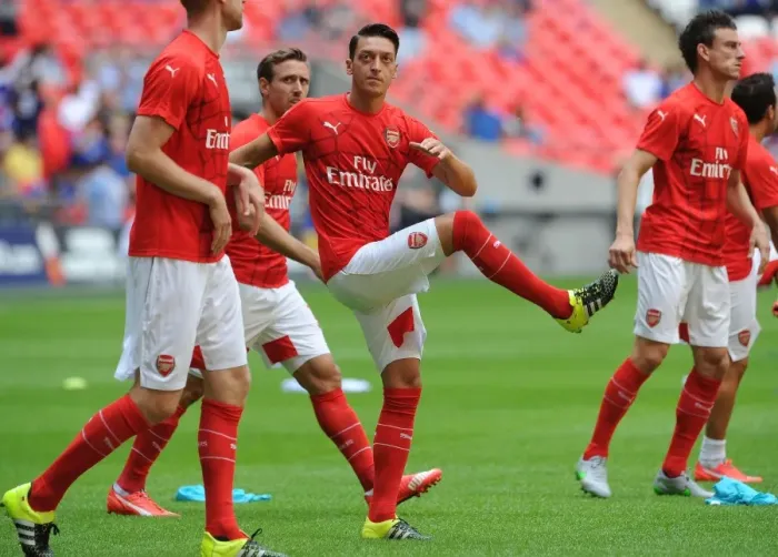 Framed Print : Mesut Ozil: Gearing Up for Arsenal's Clash against Chelsea - FA Community Shield 2015 Framed Print : Mesut Ozil: Gearing Up for Arsenal's Clash against Chelsea - FA Community Shield 2015