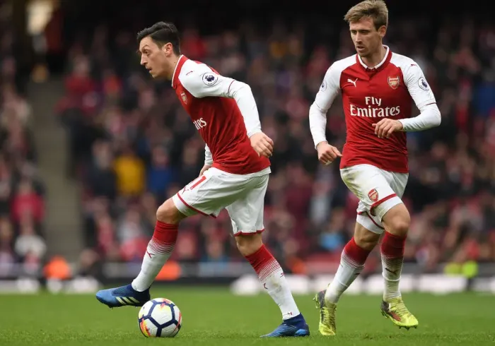 Framed Print : Mesut Ozil and Nacho Monreal in Action: Arsenal vs Stoke City, Premier League 2017-18 Framed Print : Mesut Ozil and Nacho Monreal in Action: Arsenal vs Stoke City, Premier League 2017-18