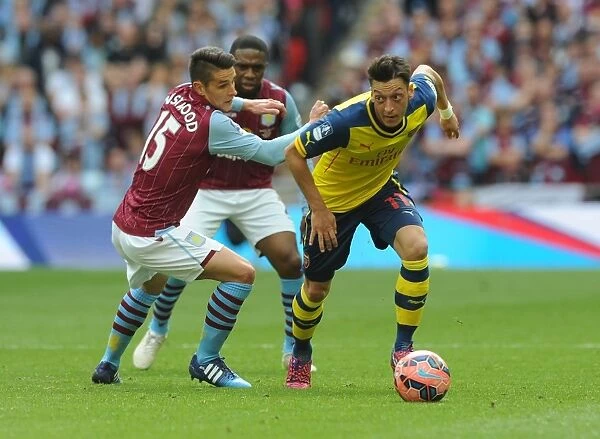 Mesut Ozil Outmaneuvers Ashley Westwood in FA Cup Final Clash