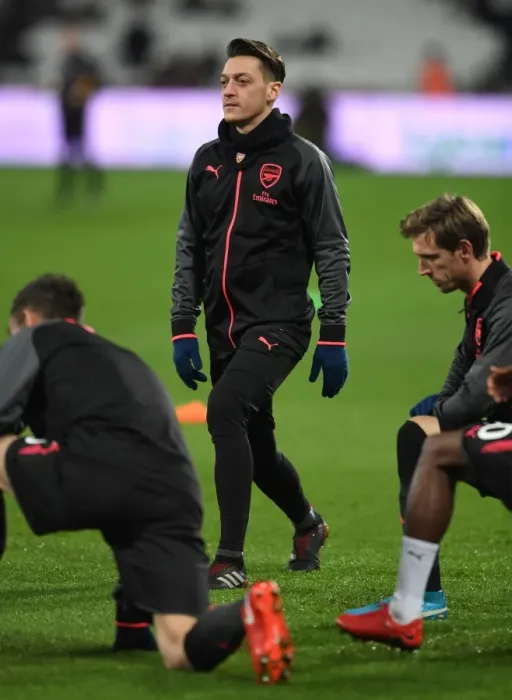 Framed Print : Mesut Ozil Prepares for Arsenal's Clash against West Ham United Framed Print : Mesut Ozil Prepares for Arsenal's Clash against West Ham United