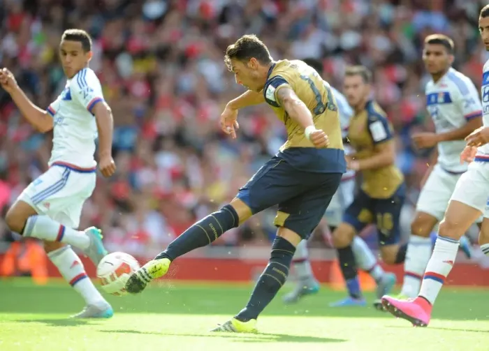 Framed Print : Mesut Ozil Scores: Arsenal's Win Against Olympique Lyonnais, Emirates Cup 2015 / 16 Framed Print : Mesut Ozil Scores: Arsenal's Win Against Olympique Lyonnais, Emirates Cup 2015 / 16