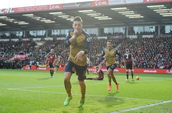 Mesut Ozil Scores First Arsenal Goal: Arsenal's Victory Over Bournemouth in 2015-16 Premier League
