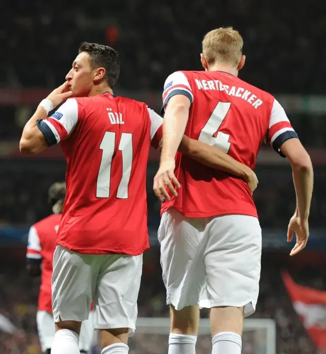 Framed Print : Mesut Ozil Scores First Arsenal Goal: Arsenal 1-0 SSC Napoli, UEFA Champions League 2013-14