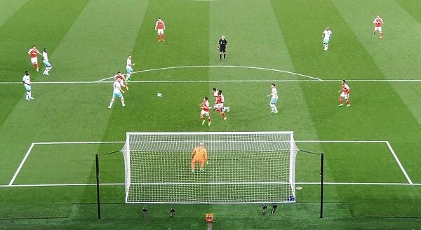 Mesut Ozil Scores First Goal for Arsenal Against West Ham United, Premier League 2016-17