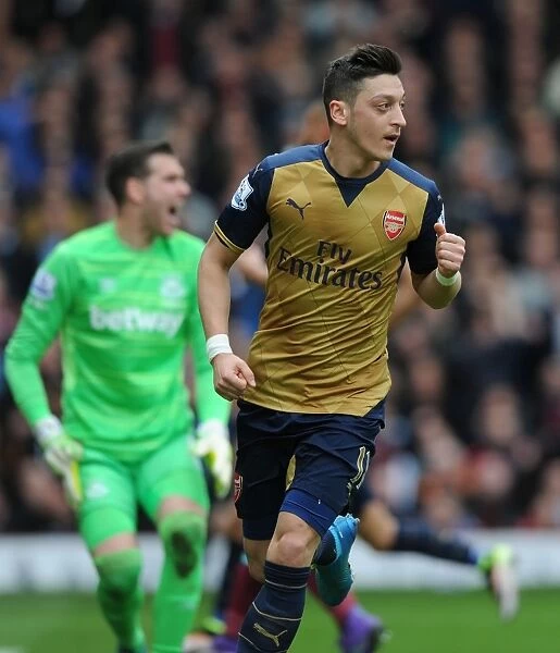 Mesut Ozil Scores the First Goal: Arsenal's Victory over West Ham United, Premier League 2015-16