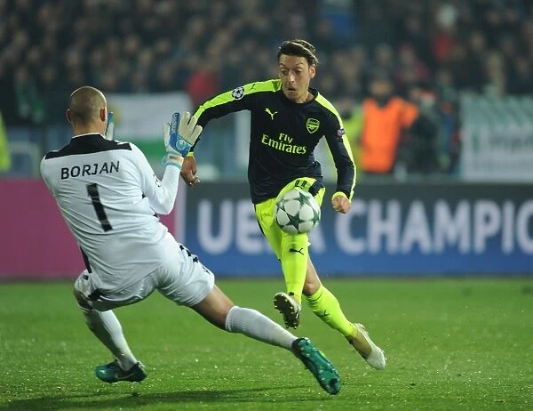 Mesut Ozil Scores the Third Goal: Arsenal's Victory over Ludogorets Razgrad in the UEFA Champions League (2016-17)