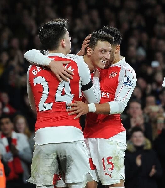 Mesut Ozil Scores His Second Goal: Arsenal's Triumph Over Bournemouth (2015-16)