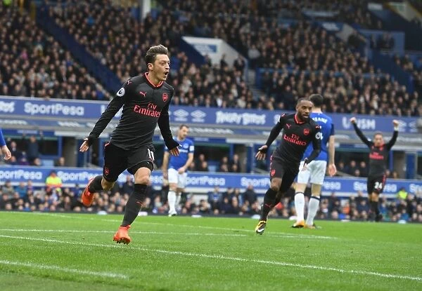 Mesut Ozil Scores the Second Goal: Arsenal's Victory at Everton, 2017-18 Premier League