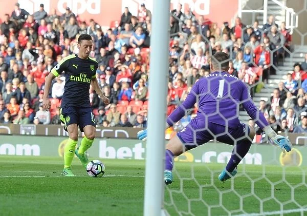 Mesut Ozil Scores the Second Goal: Stoke City vs. Arsenal, Premier League 2016-17
