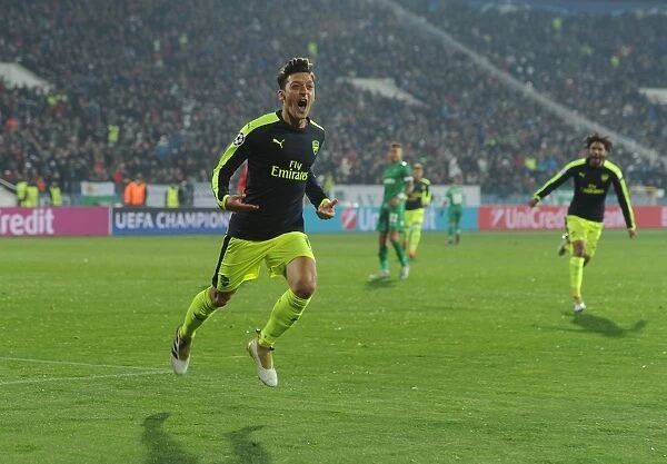 Mesut Ozil Scores His Third: Arsenal's Victory over Ludogorets Razgrad in UEFA Champions League (2016-17)
