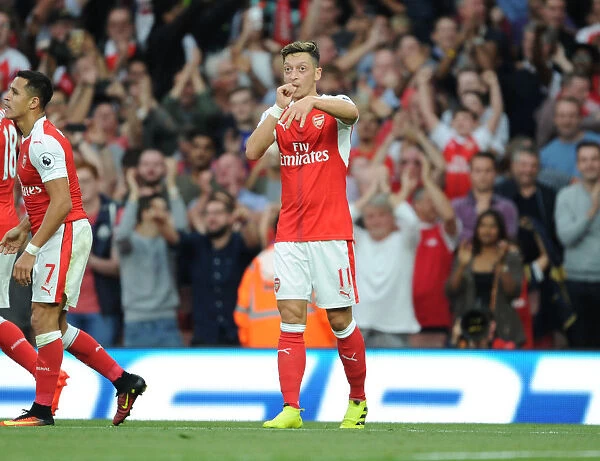 Mesut Ozil Scores the Thriller: Arsenal's Triumphant Third Goal vs. Chelsea (2016-17)
