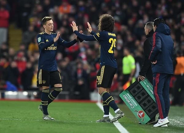 Mesut Ozil Substituted: Arsenal's Carabao Cup Clash against Liverpool at Anfield