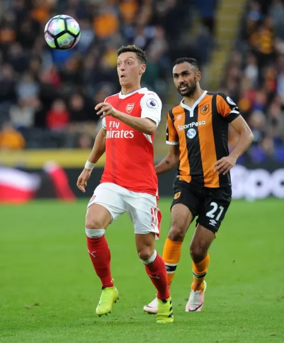 Framed Print : Mesut Ozil vs. Ahmed Elmohamady: A Football Showdown at Hull City (2016-17)