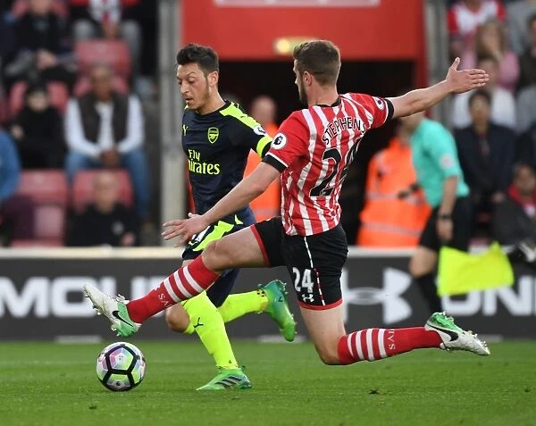 Mesut Ozil vs Jack Stephens: Intense Battle in Southampton v Arsenal Premier League Clash