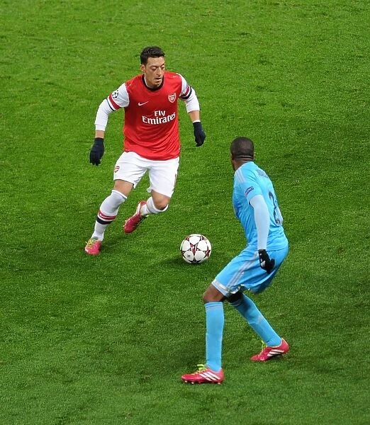 Mesut Ozil vs Kassim Abdallah: Intense Battle at Arsenal v Marseille, UEFA Champions League (2013-14)