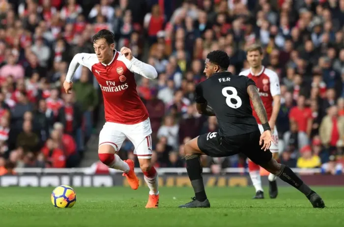 Framed Print : Mesut Ozil vs. Leroy Fer: A Midfield Battle - Arsenal vs. Swansea City Framed Print : Mesut Ozil vs. Leroy Fer: A Midfield Battle - Arsenal vs. Swansea City