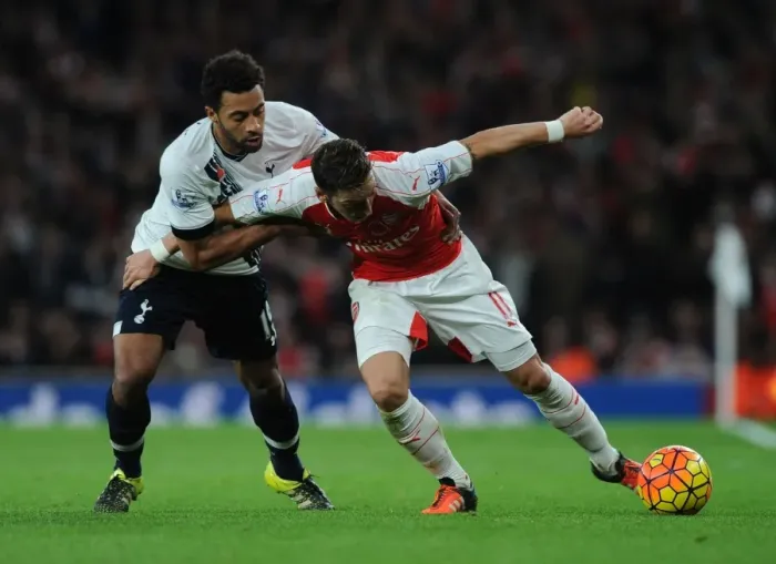 Framed Print : Mesut Ozil vs. Mousa Dembele: A Midfield Duel in the Arsenal vs. Tottenham Rivalry (2015-16 Premier League) Framed Print : Mesut Ozil vs. Mousa Dembele: A Midfield Duel in the Arsenal vs. Tottenham Rivalry (2015-16 Premier League)