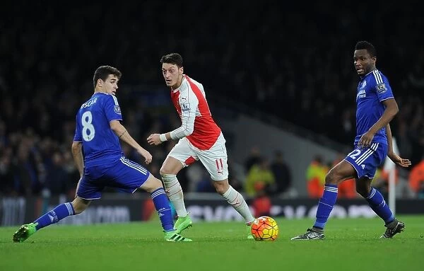 Mesut Ozil vs. Oscar and Jon Obi Mikel: A Midfield Showdown at Arsenal vs. Chelsea (2015-16)