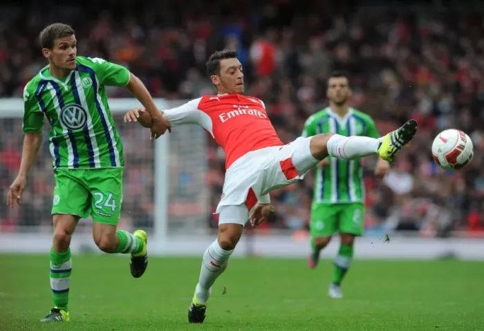 Framed Print : Mesut Ozil vs. Sebastian Jung: A Clash of Talents at the Emirates Cup 2015 / 16 Framed Print : Mesut Ozil vs. Sebastian Jung: A Clash of Talents at the Emirates Cup 2015 / 16