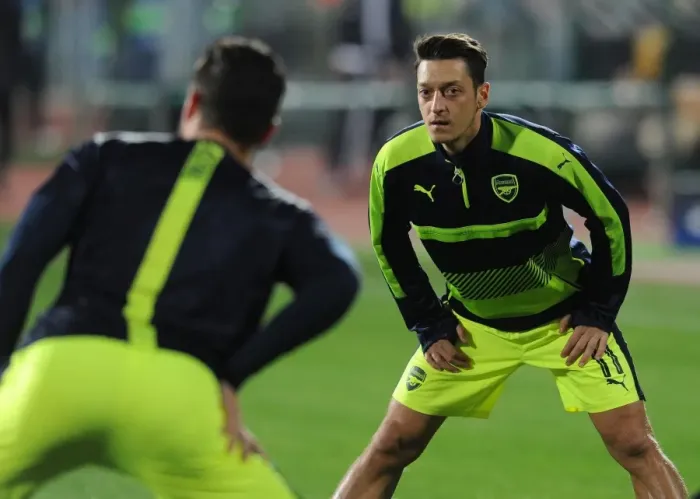 Framed Print : Mesut Ozil Warming Up: Arsenal FC vs. PFC Ludogorets Razgrad, UEFA Champions League, Sofia, Bulgaria, 2016 Framed Print : Mesut Ozil Warming Up: Arsenal FC vs. PFC Ludogorets Razgrad, UEFA Champions League, Sofia, Bulgaria, 2016