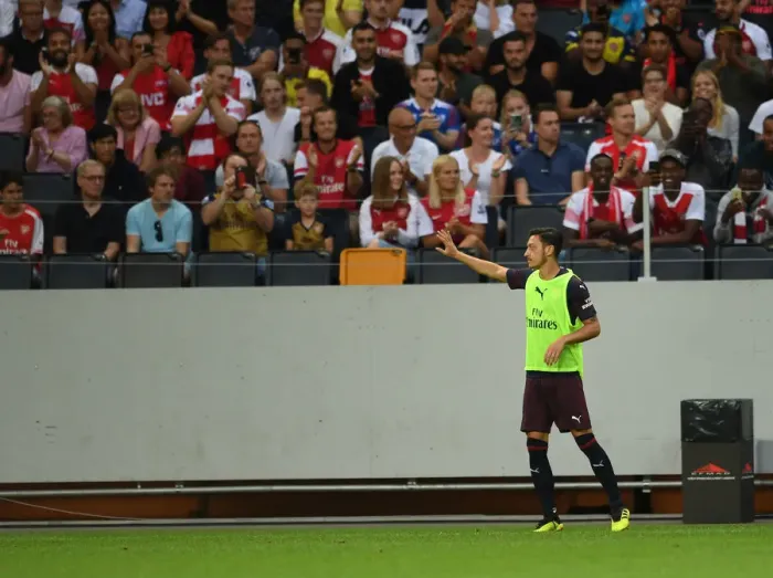 Framed Print : Mesut Ozil Waves to Arsenal Fans during Arsenal vs. SS Lazio Pre-Season Friendly in Stockholm, 2018 Framed Print : Mesut Ozil Waves to Arsenal Fans during Arsenal vs. SS Lazio Pre-Season Friendly in Stockholm, 2018