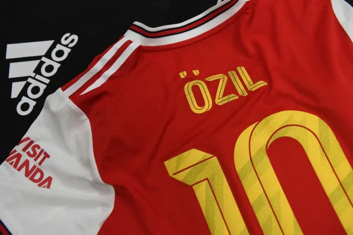 Framed Print : Mesut Ozil's Arsenal Jersey in Arsenal Changing Room Before Colorado Rapids Match Framed Print : Mesut Ozil's Arsenal Jersey in Arsenal Changing Room Before Colorado Rapids Match