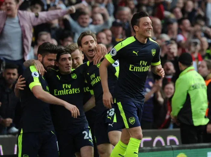 Framed Print : Mesut Ozil's Brace: Arsenal's Victory Against Stoke City (2016-17) Framed Print : Mesut Ozil's Brace: Arsenal's Victory Against Stoke City (2016-17)