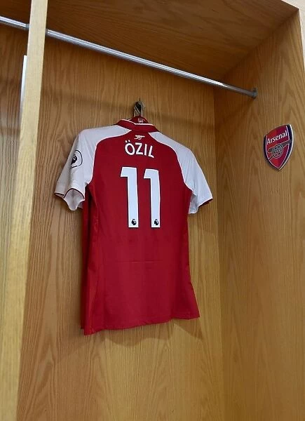Mesut Ozil's Hanging Shirt: Arsenal's Emirates Stadium Before Crystal Palace Match, 2018