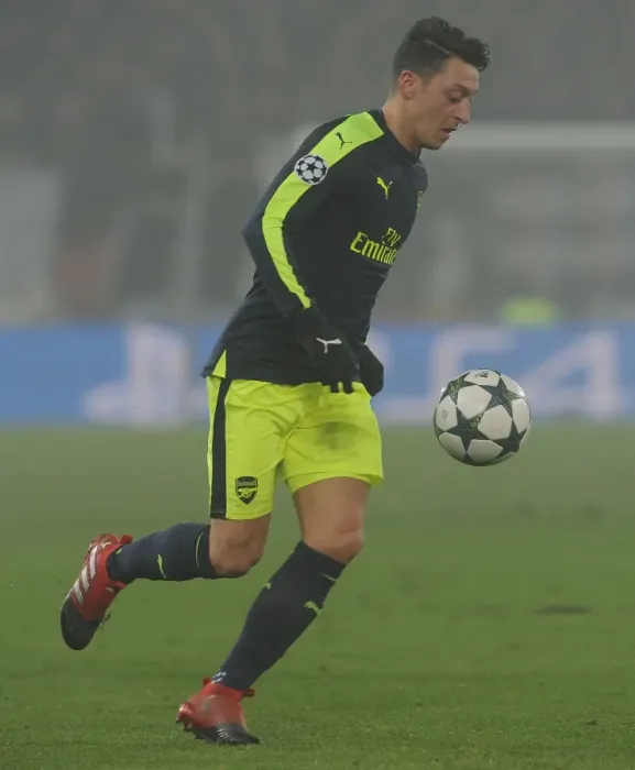 Framed Print : Mesut Ozil's Stellar Performance: Arsenal at FC Basel, UEFA Champions League 2016-17